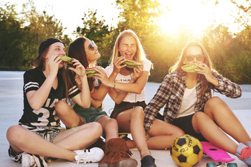 Girls having fun
