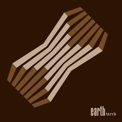 Brown geometric sign