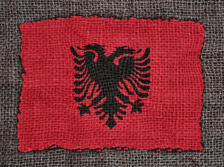 Albanian flag printed on fabric