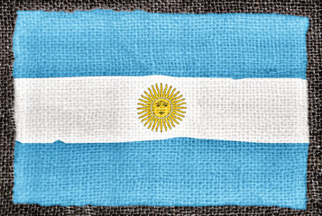 Argentina flag printed on fabric