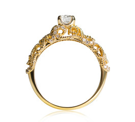 Jewellery ring isolated on a white background