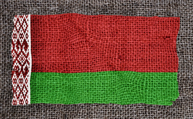 Belarusian flag printed on fabric