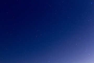 Starry sky in winter