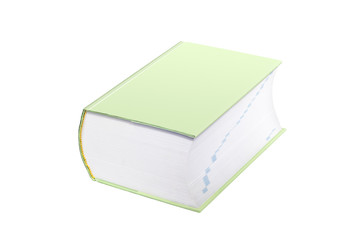 Large Green Reference Type Book With Cover Blank for Copy Space