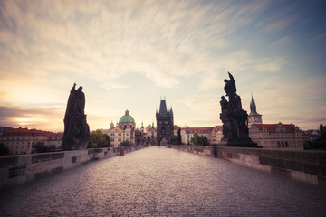 Fototapeta premium Charles Bridge at early morning