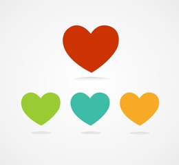 Set of hearts 