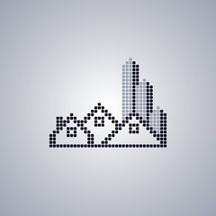 pixel house logo template