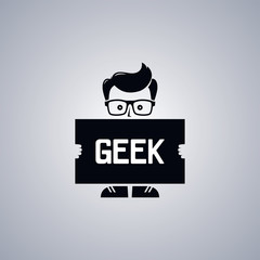 geek nerd guy - obrazy, fototapety, plakaty