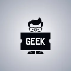 Fotobehang geek nerd guy © Vector1st