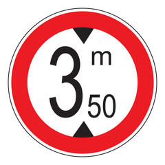 no vehicles taller than indicated - traffic sign