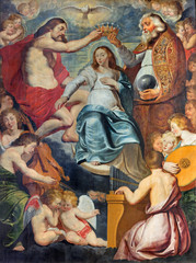 Fototapeta na wymiar Antwerp - Coronation of Virgin Mary painting in St. Pauls church
