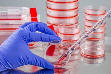 Changing medium of cells