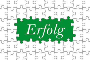 wei&szlig;es Puzzle mit Erfolg,Puzzleteile