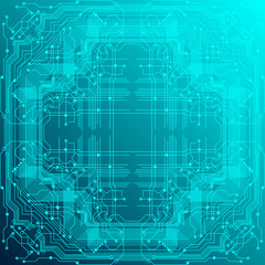 Obraz premium Электрическая цепь. Плата. Схема. Фоновый рисунок