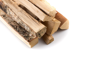 Stack of cut logs firewood