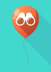 Long shadow balloon with a binoculars