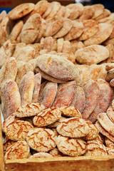 Bread on a traditional Moroccan market in Essaouira, Morocco