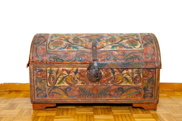 Old close decorated chest