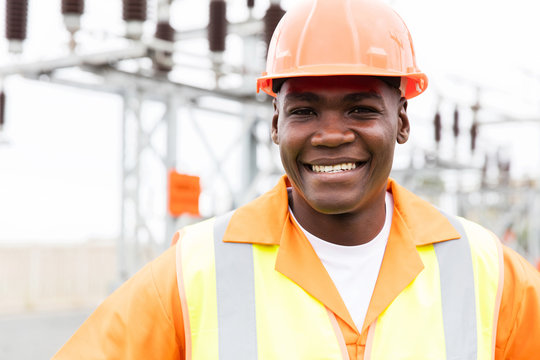 Power Company Worker Close Up