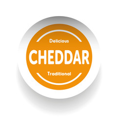 Cheddar Cheese label vector