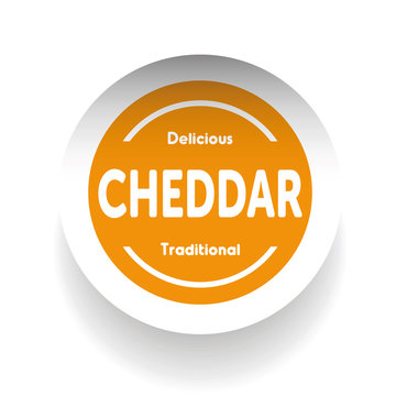 Cheddar Cheese label vector
