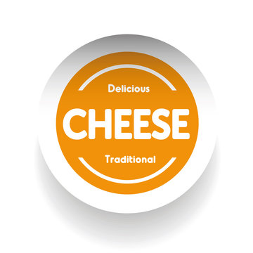 Cheese label vector