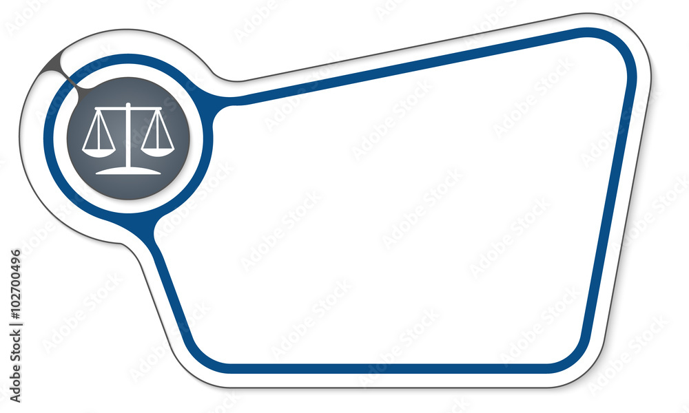 Poster abstract box with an internal frame for your text and justice sy
