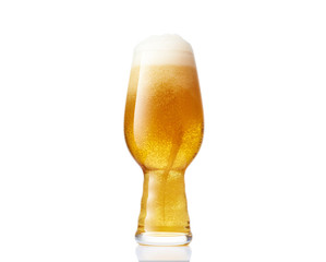 Beer Glass isolated on white with a path