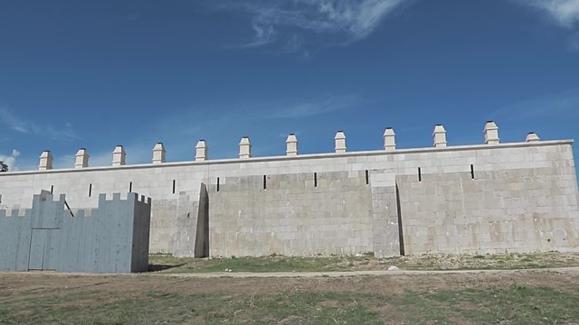 The exterior of the restored medieval Templar town Maskovica Han in Vrana, it was the embassy of the Vatican, but was built before that as caravansary during otoman empire.
