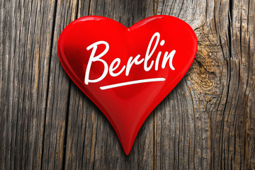 Berlin – rotes Herz mit Inschrift