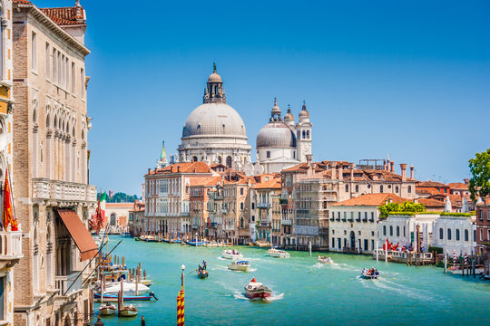 Fototapeta Canal Grande with Basilica di Santa Maria della Salute, Venice, Italy