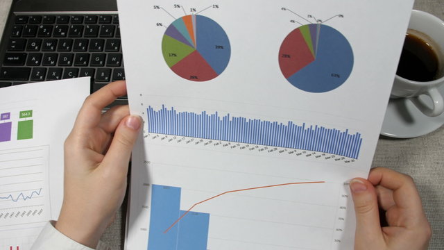 Female Small Business Owner Working with Documents