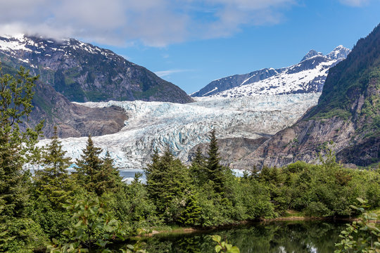 Mendenhall Glacier in Juneau, Alaska.
