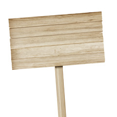 Wooden sign isolated on white. Wood old planks sign.