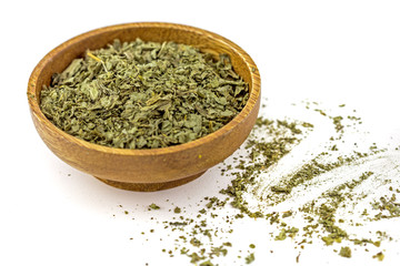 Milk Thristle in a wooden bowl