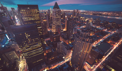 Obraz premium New York City skyline at night