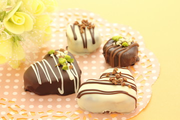 ハートのトリュフチョコレート