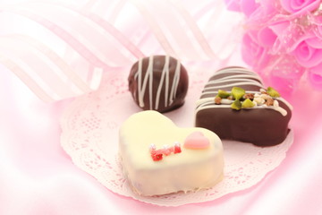 ハートのトリュフチョコレート