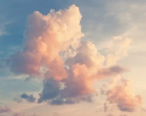 Foto op Plexiglas Bewolkte lucht tijdens zonsopgang © olezzo