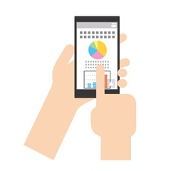 スマートフォンを操作する手