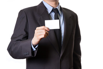 business man show business card