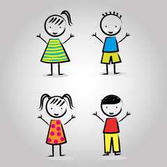 Fototapeta premium children drawing design 