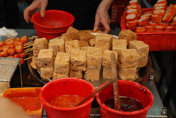 Hong Kong, China: Stinky Tofu is a popular street food here. You can find the shop easily by following the smell.
