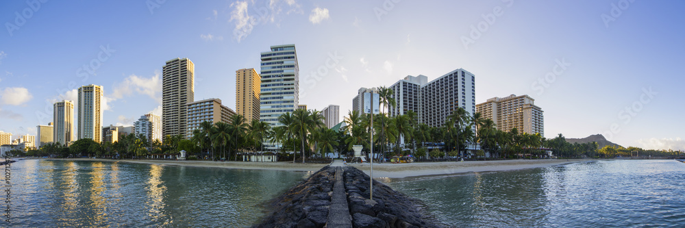 Wall mural Waikiki Skyline