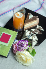 Dessert-slace of cake