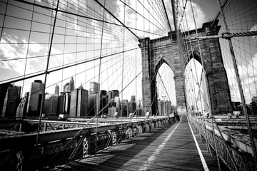 Papier Peint photo Lavable Brooklyn Bridge Pont de Brooklyn, New York. ETATS-UNIS.