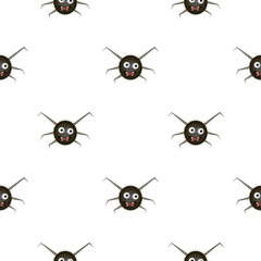 seamless pattern with funny spider