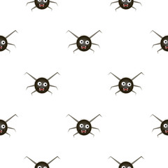 seamless pattern with funny spider