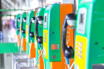pay public phone in train station