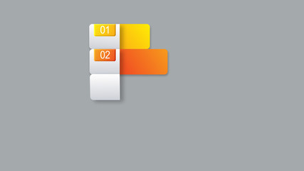 Gradient colorful tags graph bars buttons boards